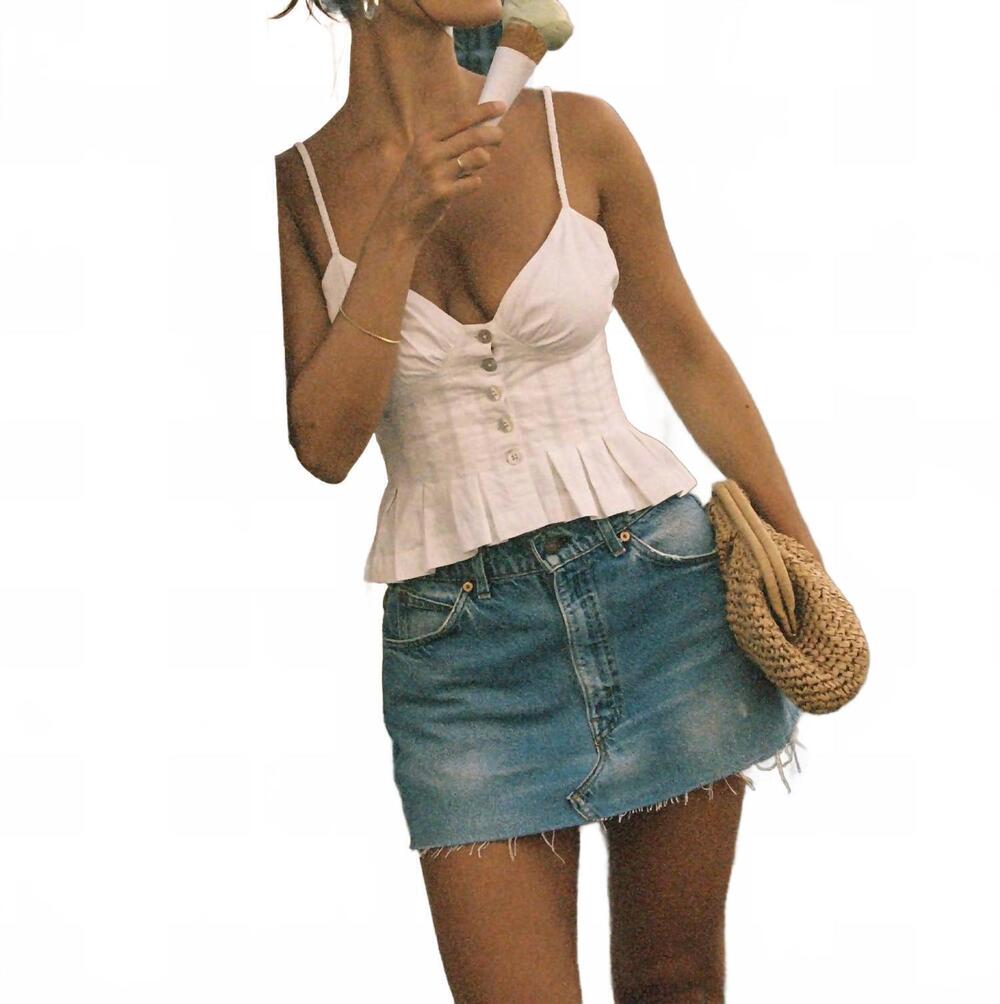 NEW L*SPACE women's clover top in white